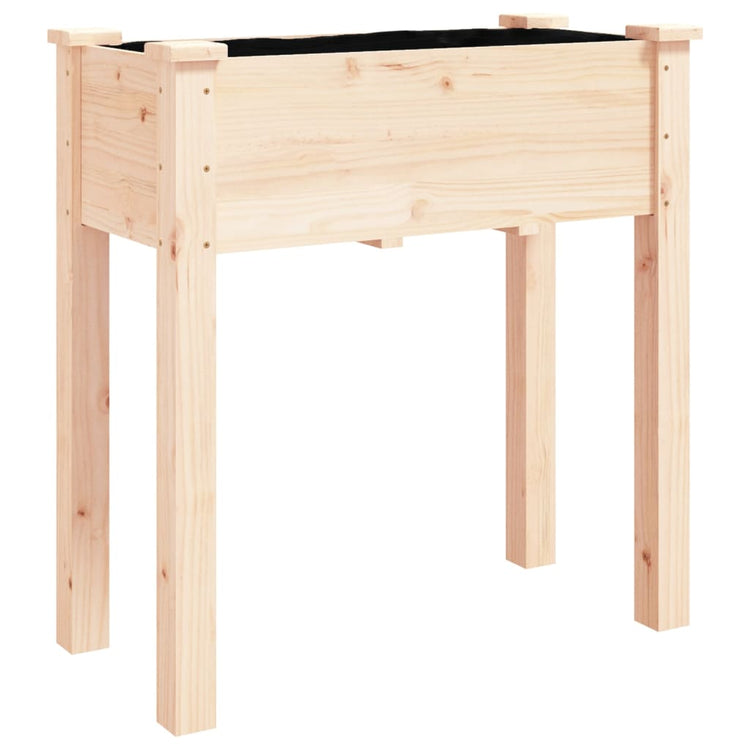 Vidaxx Pflanzgefäß auf Rädern 71x37x80 cm aus massivem Kiefernholz