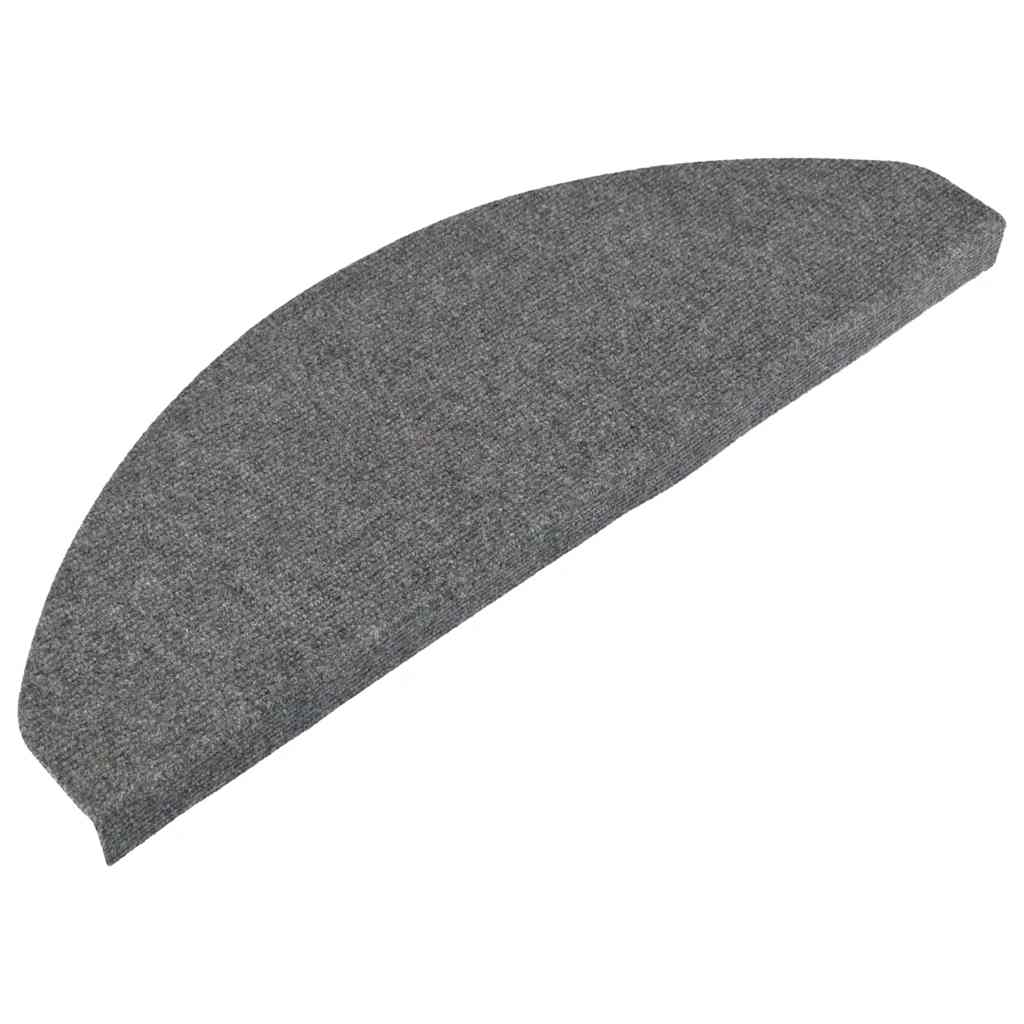 Vidaxl -Treppenmatten Selbstadhäsiv 10 ST 65x22.5x3,5 cm Grau