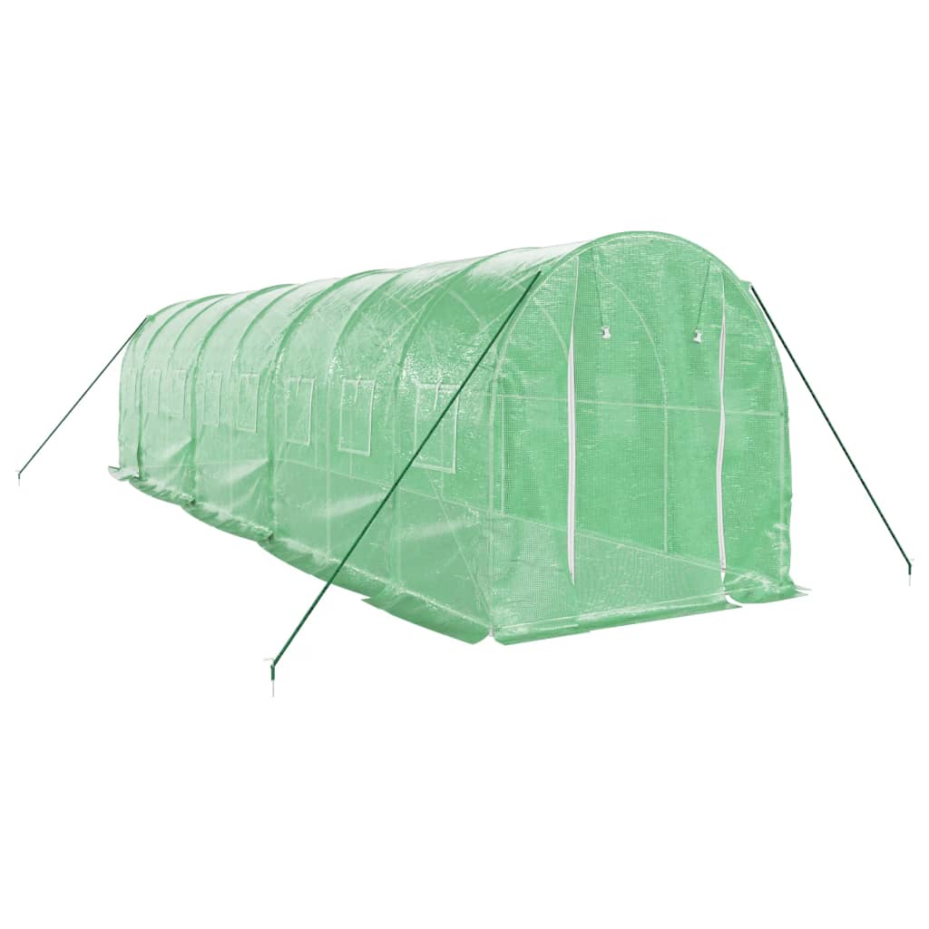 Vidaxl Tuinkas mit Stahlrahmen 16 m² 8x2x2 m Grün