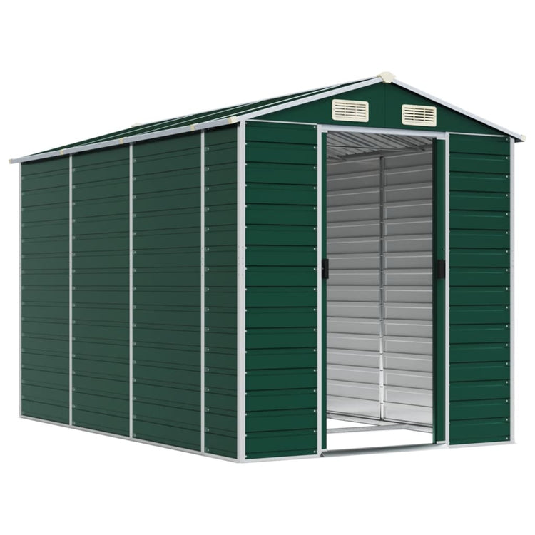 Vidaxl Garden Shed 191x300x198 cm verzinkter Stahlgrün