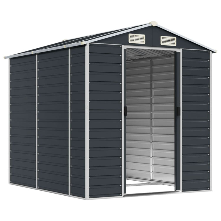 Vidaxl Garden Shed 191x215x198 cm verzinkter Stahl -Anthrazit -gelöscht
