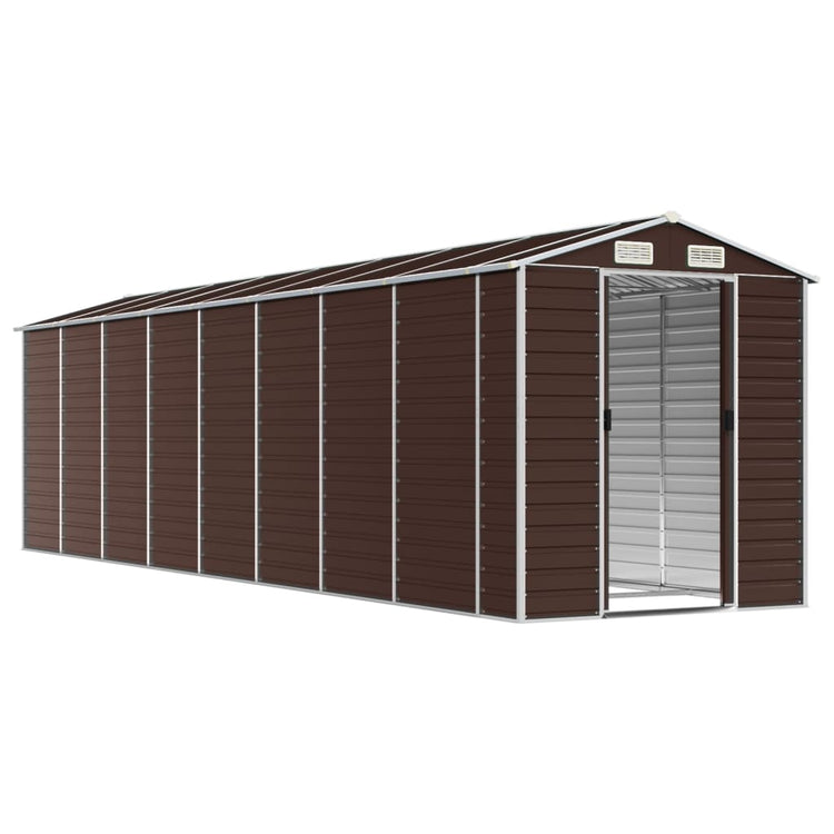 Vidaxl Garden Shed 191x725x198 cm verzinkter Stahlbraun