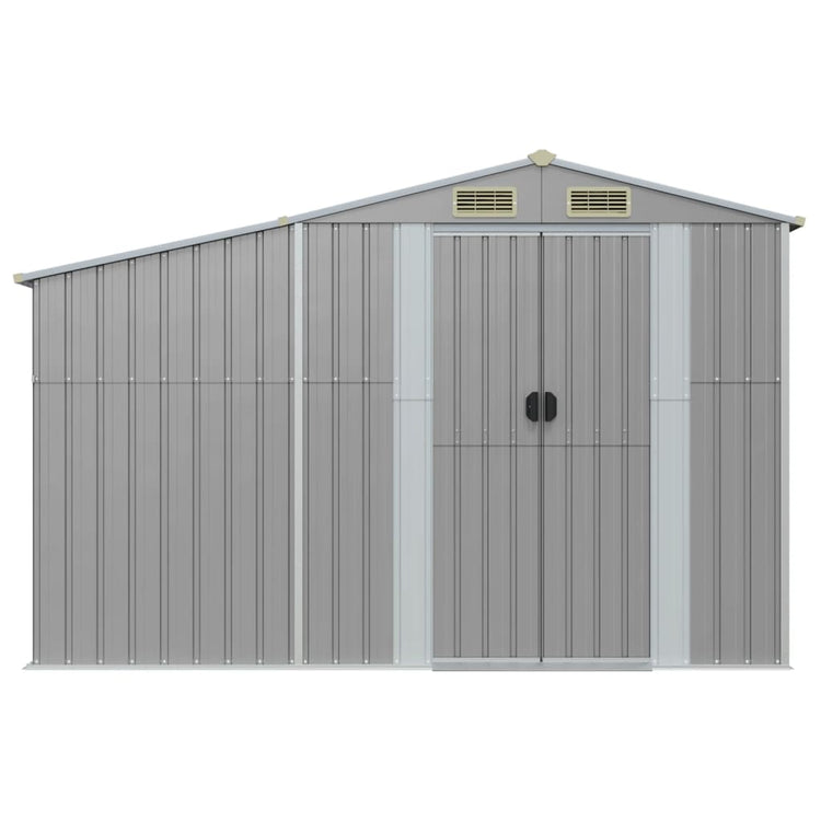Vidaxl Garden Shed 277x93x179 cm verzinkter Stahl grau