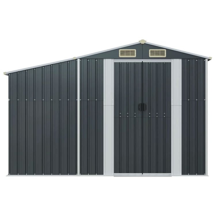 Vidaxl Garden Shed 277x93x179 cm verzinkter Stahl -Anthrazitfarbe