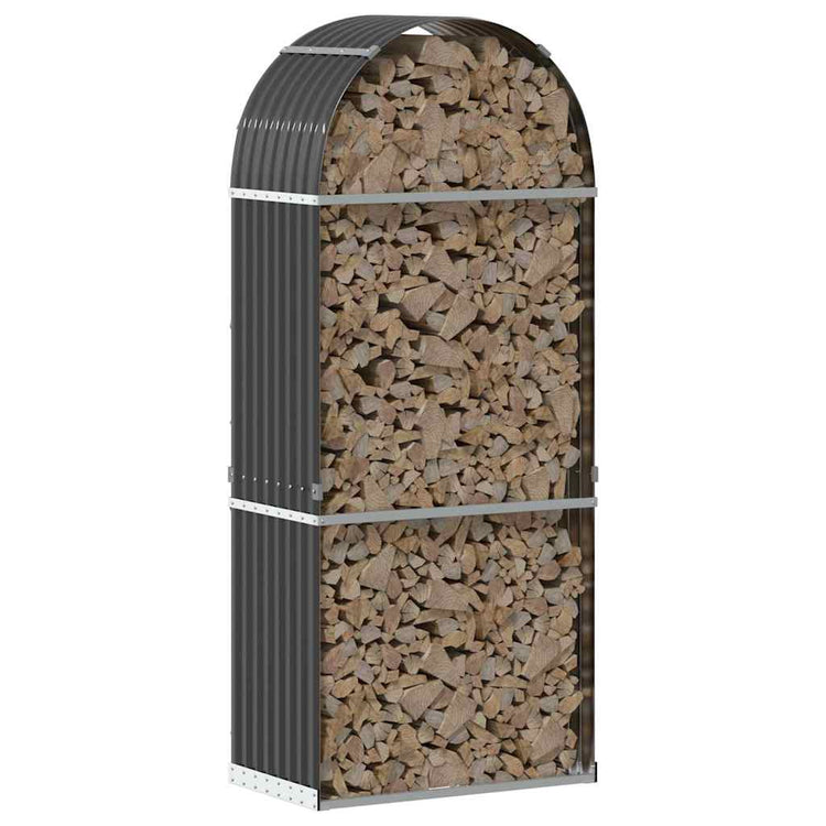 Vidaxl Brennholzlager 80x45x190 cm verzinkter Stahl -Anthrazit