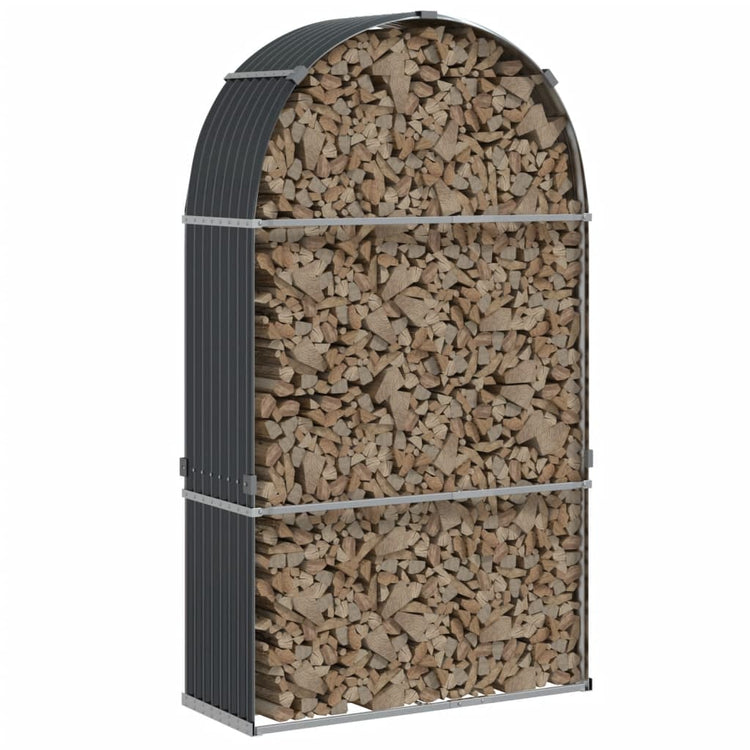VIDAXL -Brennholzspeicher 120x45x210 cm verzinkter Stahl -Anthrazit