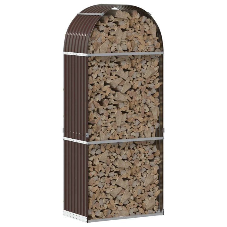Vidaxl Brennholz Aufbewahrung 80x45x190 cm verzinkter Stahlbraun