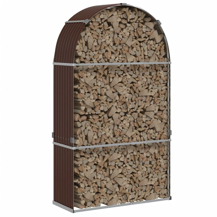 Vidaxl Brennholz Speicher 120x45x210 cm verzinkter Stahlbraun