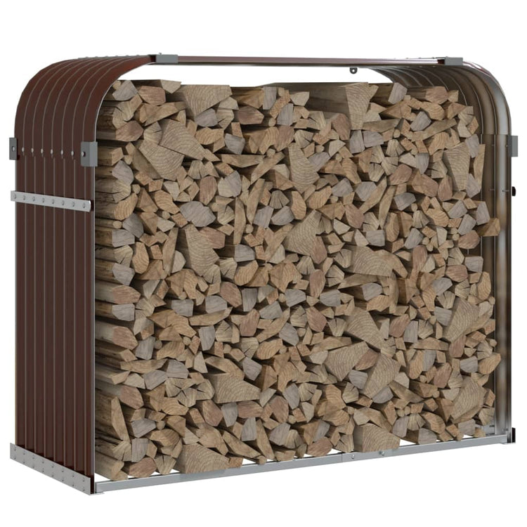 Vidaxl Brennholz Speicher 120x45x100 cm verzinkter Stahlbraun