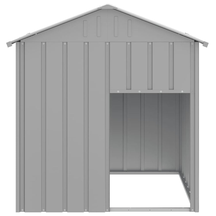 VIDAXL DOGOFT mit Dach 117x103x123 cm verzinkter Stahl