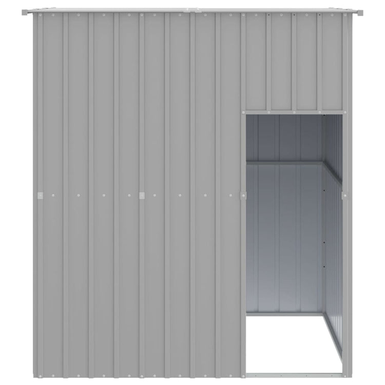Vidaxl Hundedach mit Dach 165x153x181 cm verzinkter Stahl grau