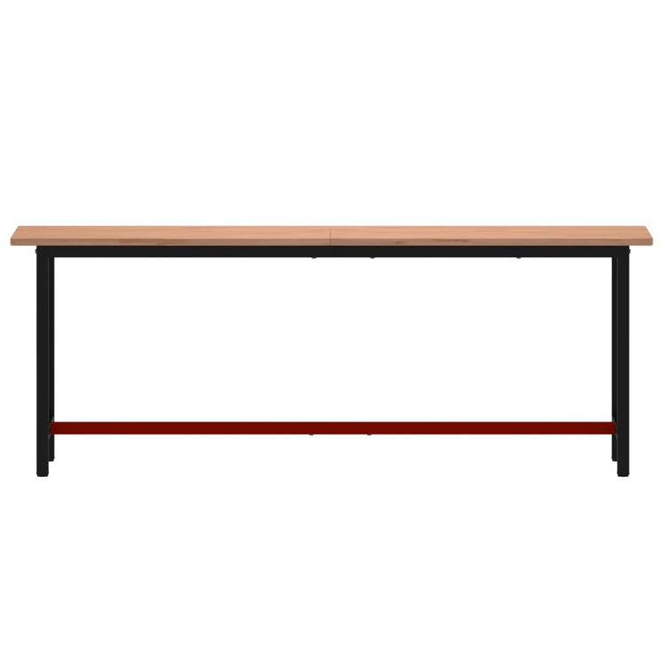 Vidaxl Workbench 220x55x81,5 cm Festes Buchenholz und Metall
