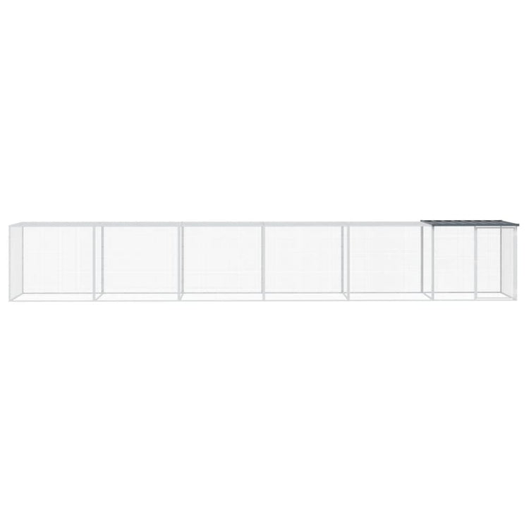 VIDAXL -Hühnchen -Stall mit Dach 603x98x90 cm verzinkter Stahl -Anthrazit
