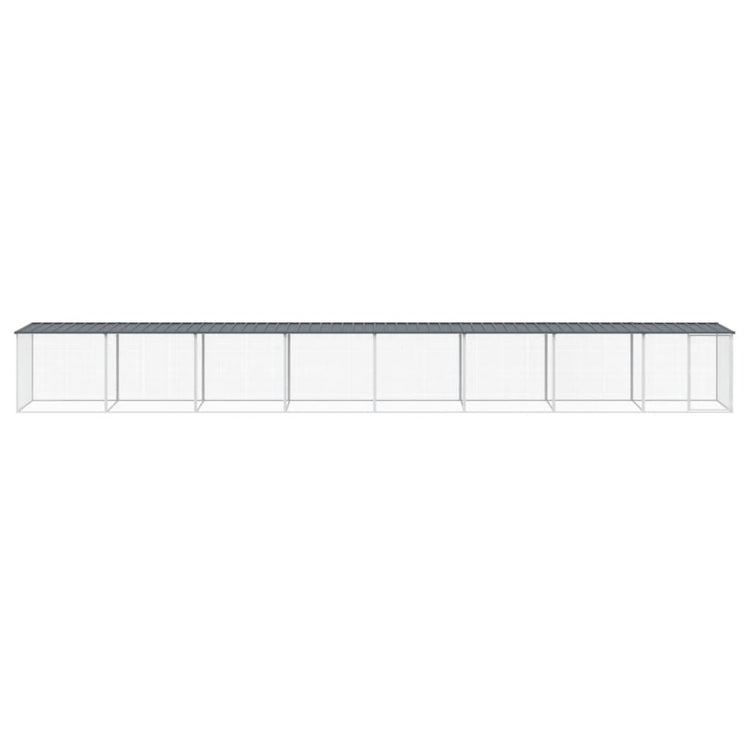 VIDAXL -Hühnchen -Stall mit Dach 803x98x90 cm verzinkter Stahl -Anthrazit