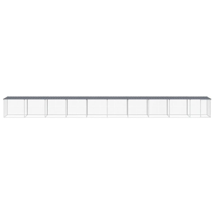 VIDAXL -Hühnchen -Stall mit Dach 1003x98x90 cm verzinkter Stahl -Anthrazit