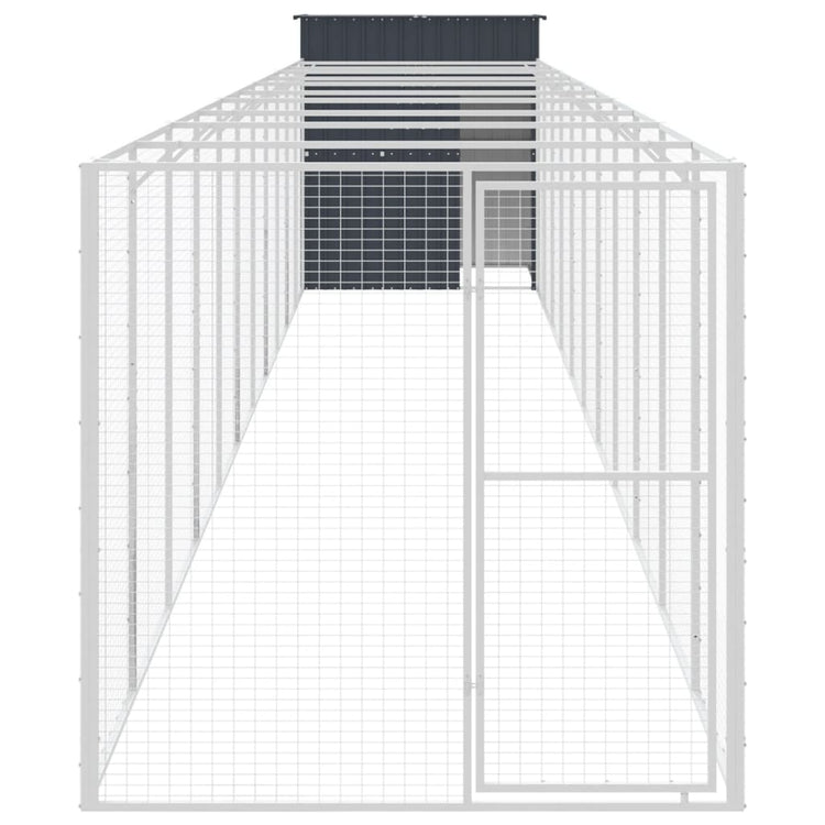 Vidaxl Dog Loft mit Run 165x1271x181 cm Stahlanthrazit