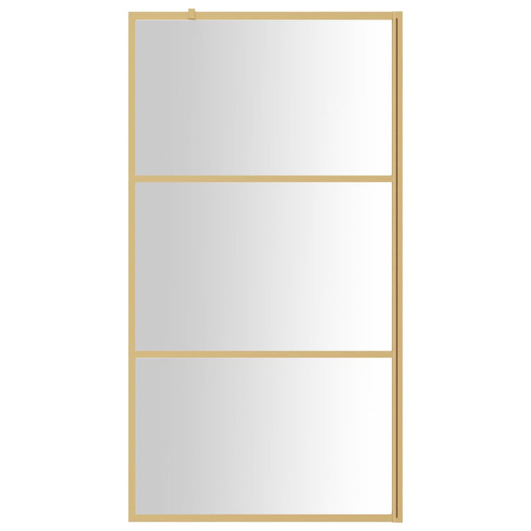 Vidaxl begehete Duschwand transparent 115x195 cm ESG Glas Gold gefärbt