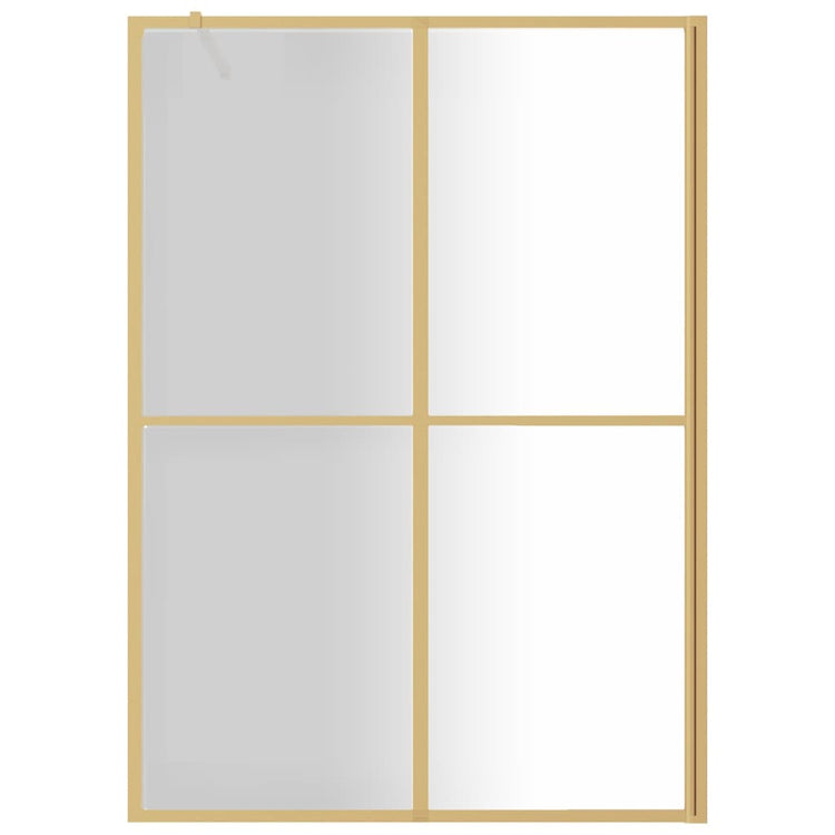 Vidaxl begehete Duschwand transparent 140x195 cm ESG Glas Gold gefärbt