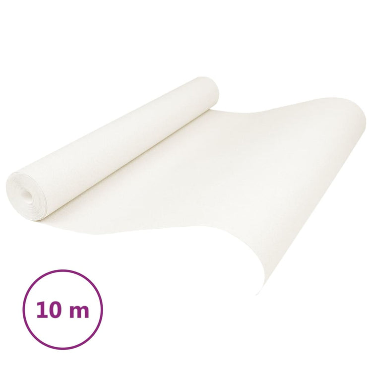 VIDAXL Vordertapete 3d Plain 10x0,53 M cremefarben -gepflegt