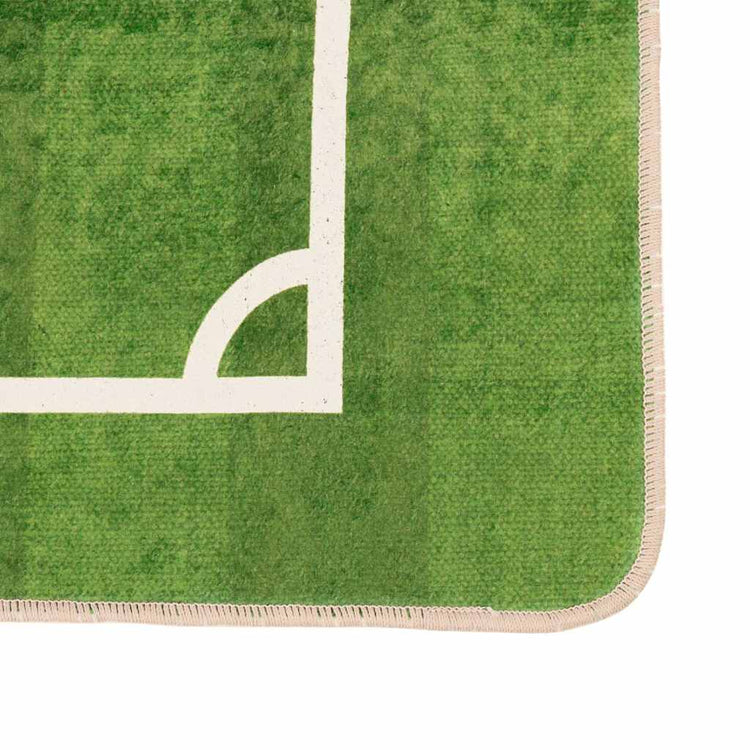 Vidaxl Kinderboden Teppich Fußballfeld Waschbar Anti -Slip 160x230 cm Grün