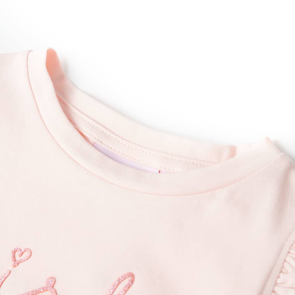 Vidaxl Kinderhemd mit Rüschen auf den Ärmeln 104 weiches Rosa