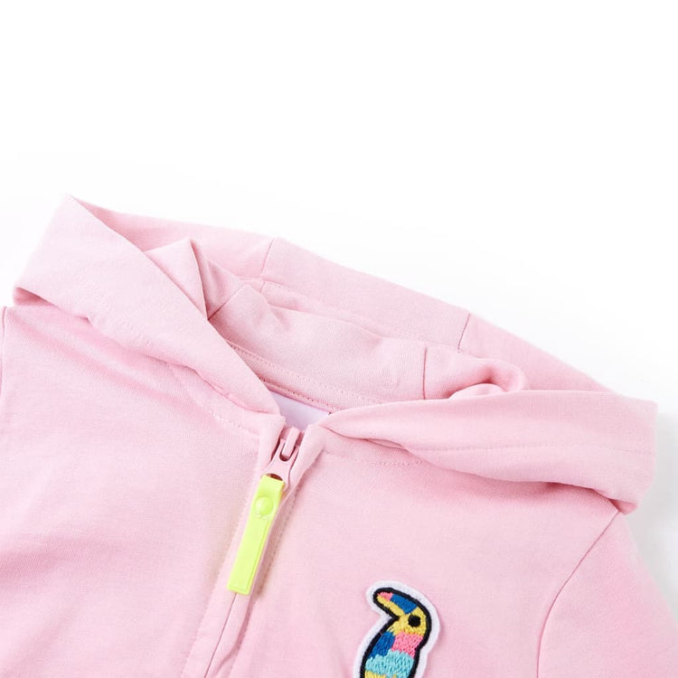 Vidaxl Kinderweste mit Motorhaube und klingt 128 hellrosa