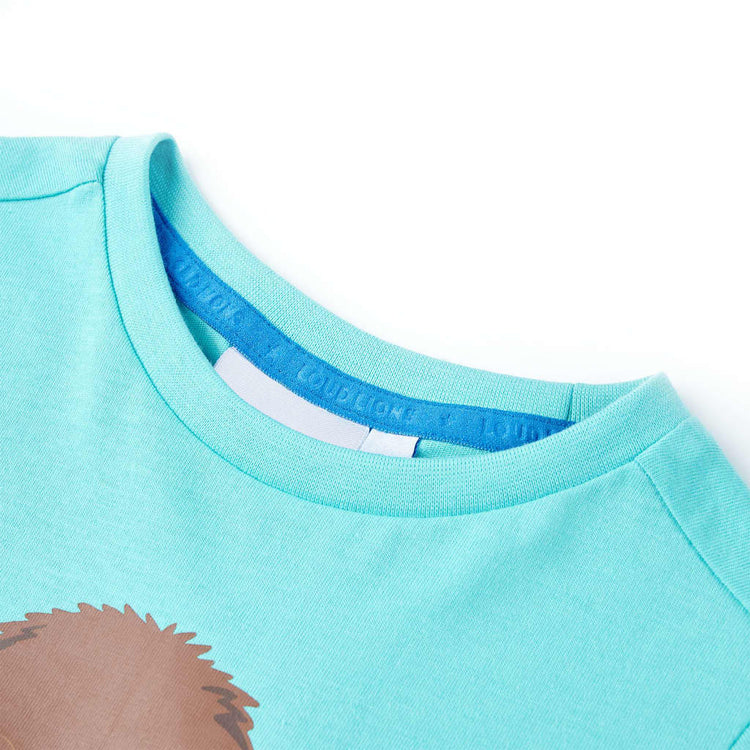 Vidaxl -Kinderhemd mit kurzen Ärmeln 104 Meerblau