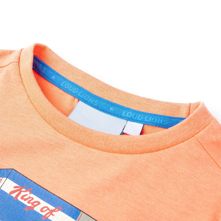 Vidaxl Kinderhemd mit kurzen Ärmeln 140 Neonoranje