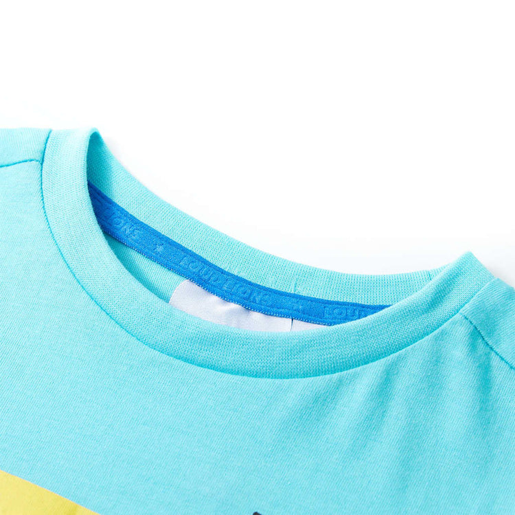 Vidaxl -Kinderhemd mit kurzen Ärmeln 104 Meerblau