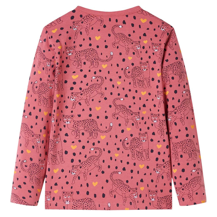 Vidaxl Kinderpyjama mit langen Ärmeln 128 Old Pink