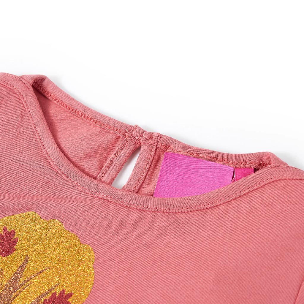 Vidaxl Kinderhemd mit langen Ärmeln 128 Old Pink