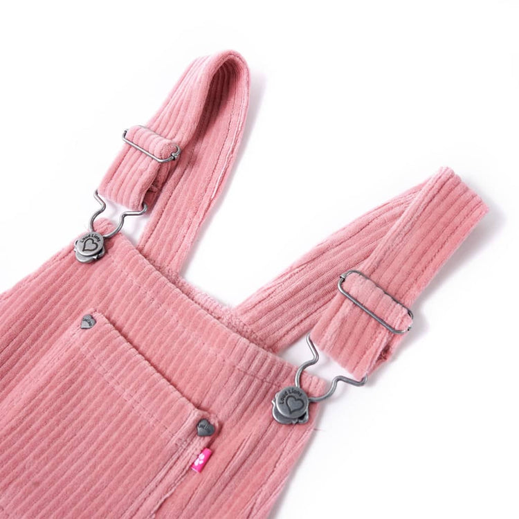 Vidaxl Kindergartenkleid 104 Rippen Samt hellrosa