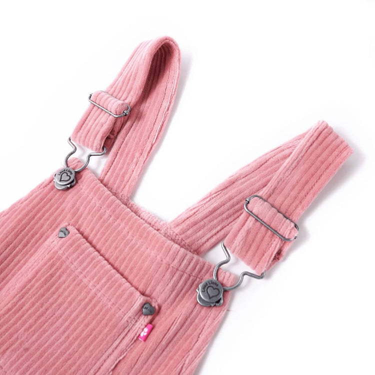 Vidaxl Kindergartenkleid 140 Rippen Samt hellrosa