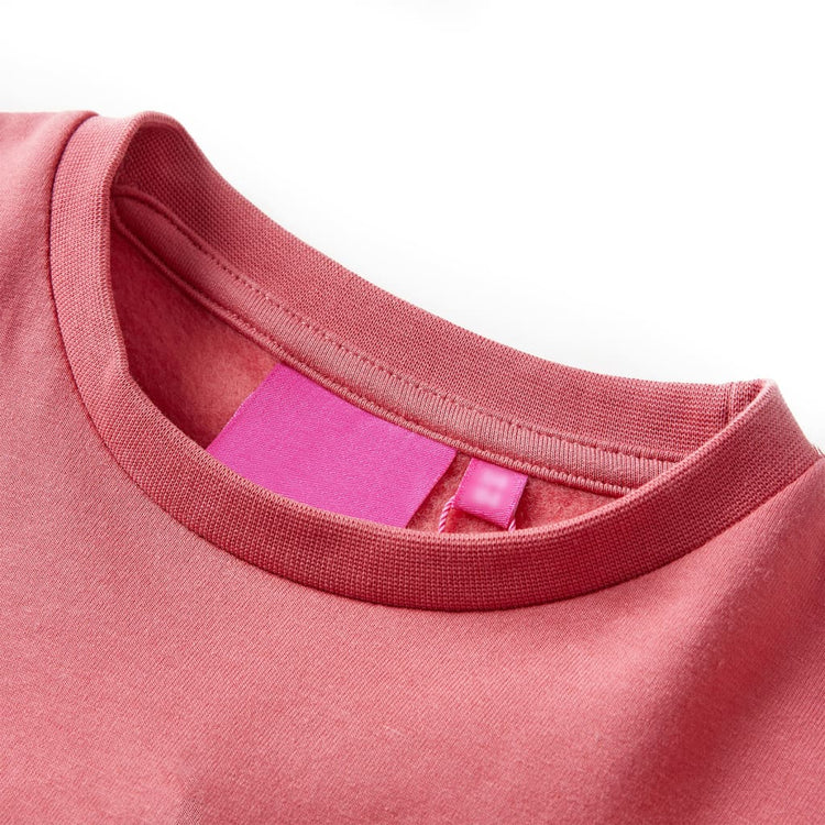 Vidaxl Kinderpullover Farbblock 140 Pink und Henna hell