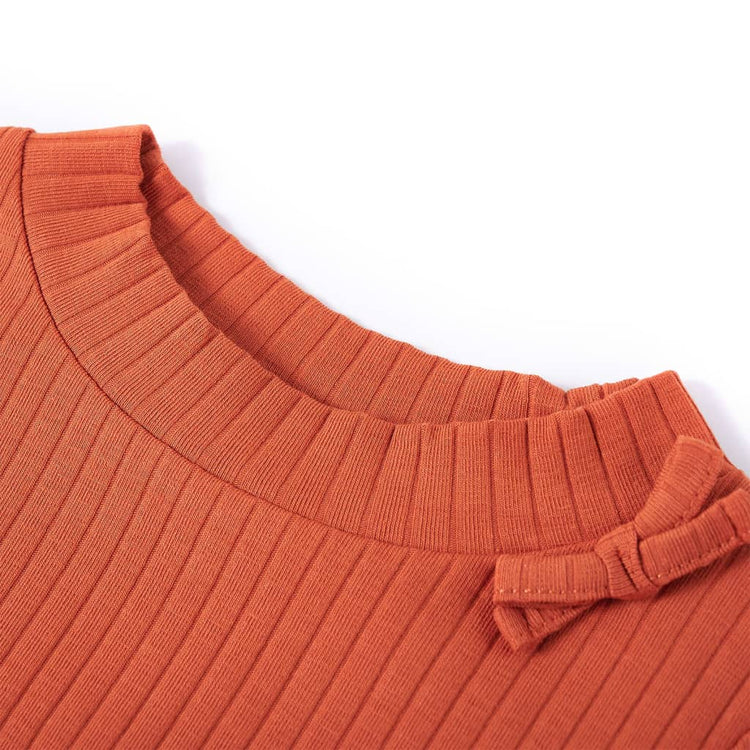 Vidaxl -Kinderhemd mit langen Ärmeln 104 Oranjebruin