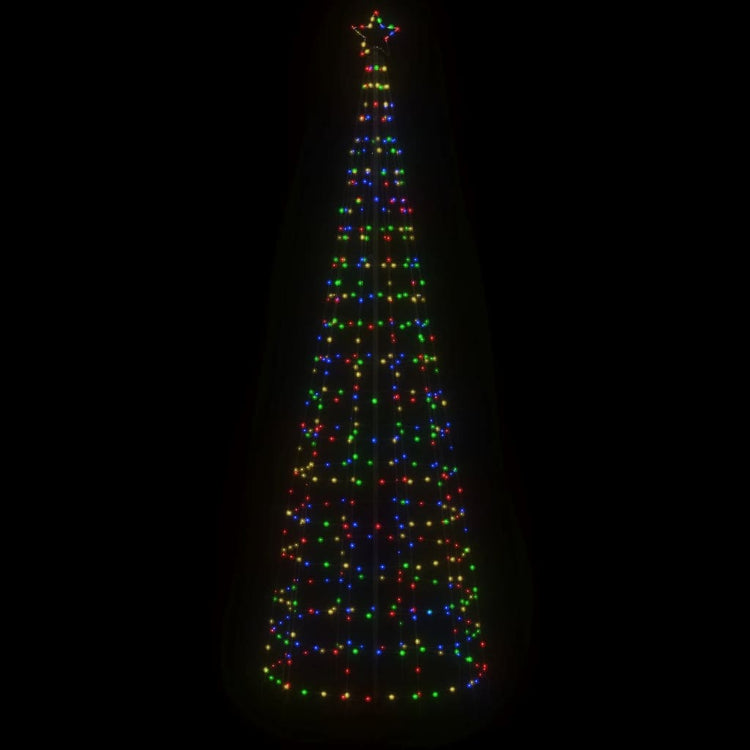VIDAXL -Lichtkegel mit gemahlenen Stiften 570 mehrfarbige LEDs 300 cm