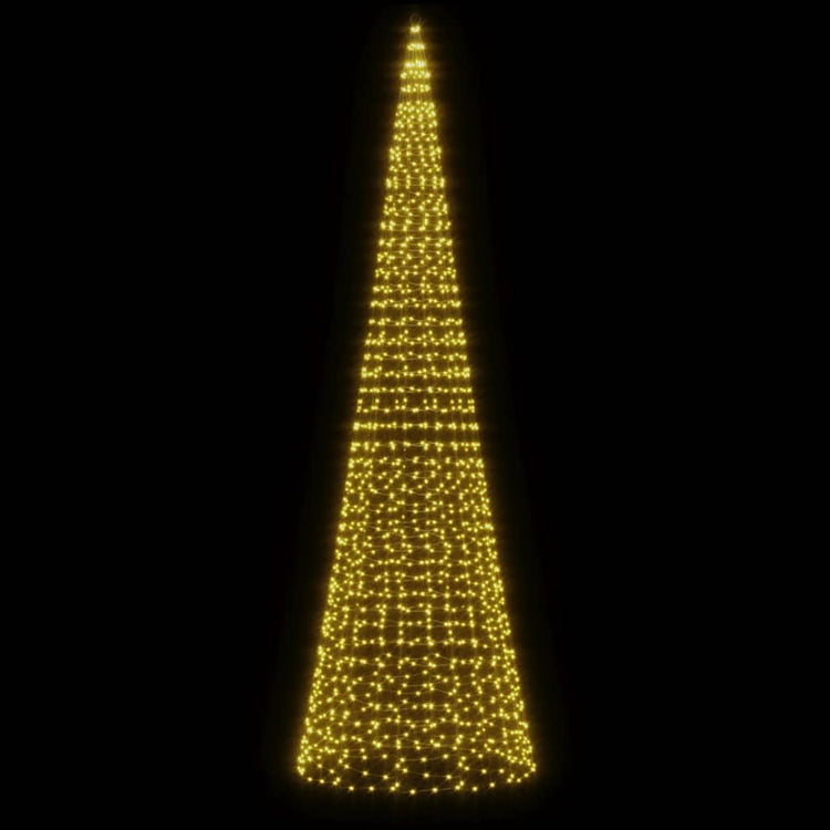 VIDAXL LED -Weihnachtsbaum bei VLAGGenmast 1534 LEDs warm weiß 500 cm