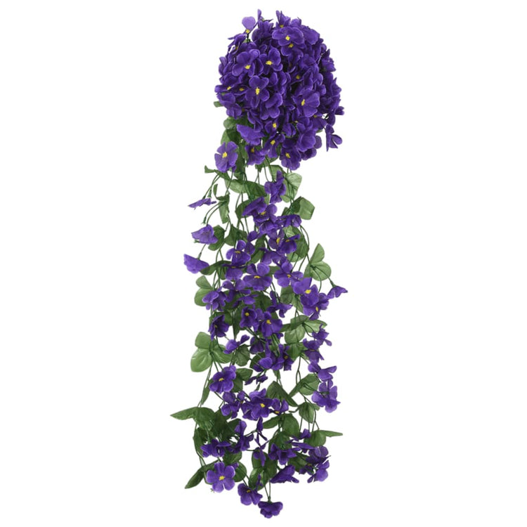 Vidaxl Weihnachtsgirlanden mit Blumen 3 ST 85 cm dunkelviolett