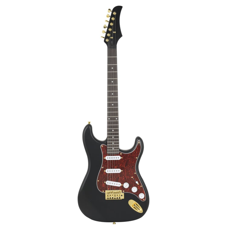 Vidaxl -Gitarre für Anfänger Elektrisch mit Tasche 4 4 39 Schwarz und Gold