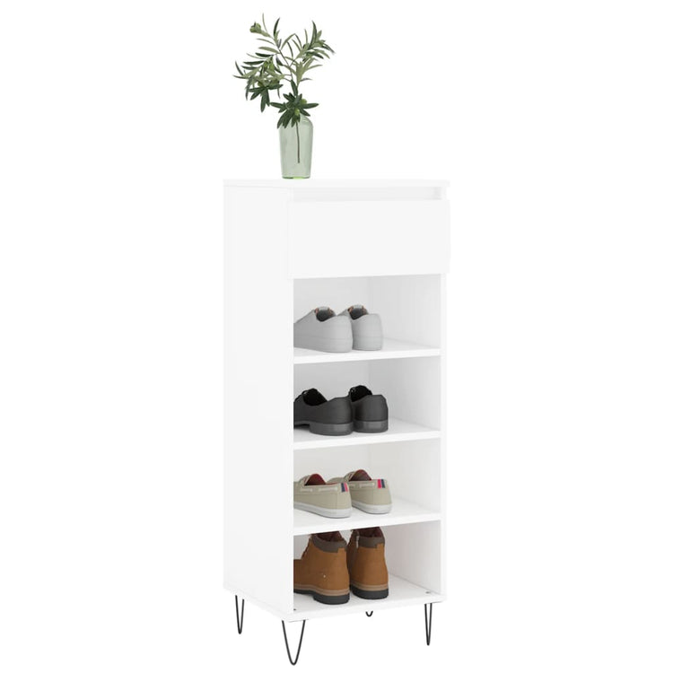Vidaxl Schuhschrank 40x36x105 cm verarbeitetes Holz weiß