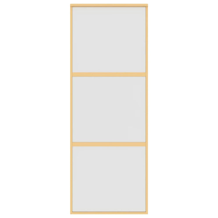 VIDAXL -Schiebetür 76x205 cm mattes ESG -Glas und Aluminium Gold gefärbt