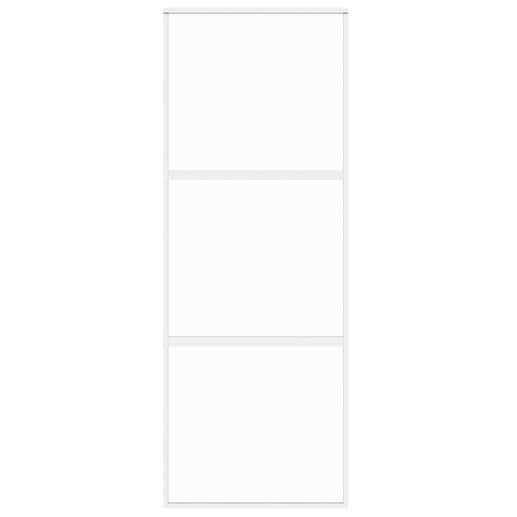 Vidaxl Schiebetür 76x205 cm gehärtetes Glas und Aluminium weiß