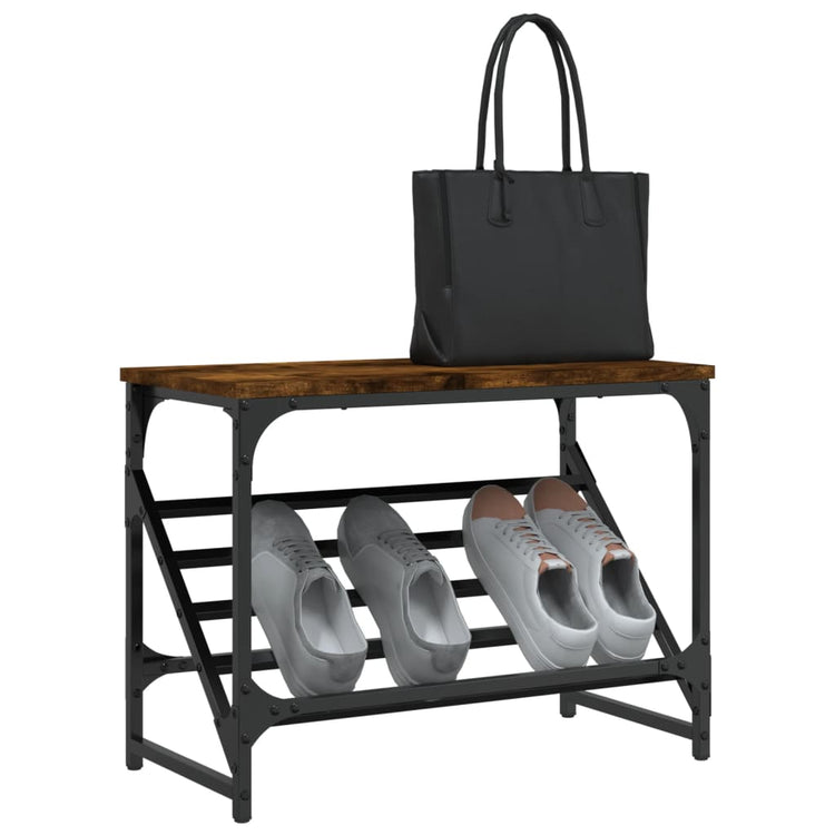 VIDAXL -Schuhregal 60x30x45 cm verarbeitetes Holzgeräuchchen -Eiche gefärbt