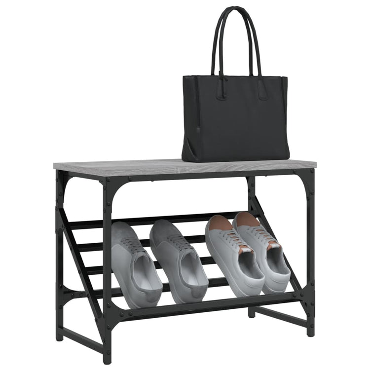 VIDAXL -Schuhregal 60x30x45 cm verarbeitetes Holzgrau Sonoma