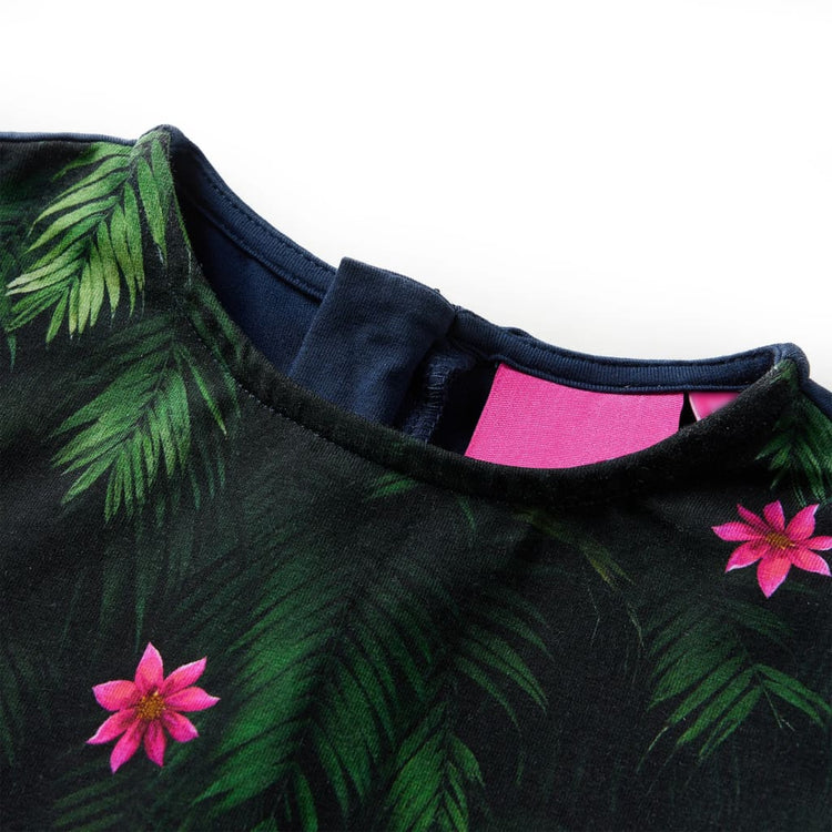 VidaXL Kinderkleid mit langen Ärmeln 116 Marineblau