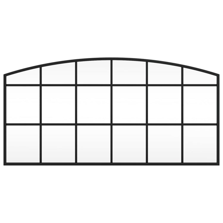 Vidaxx Wandspiegelbogen 80x40 cm Eisen schwarz