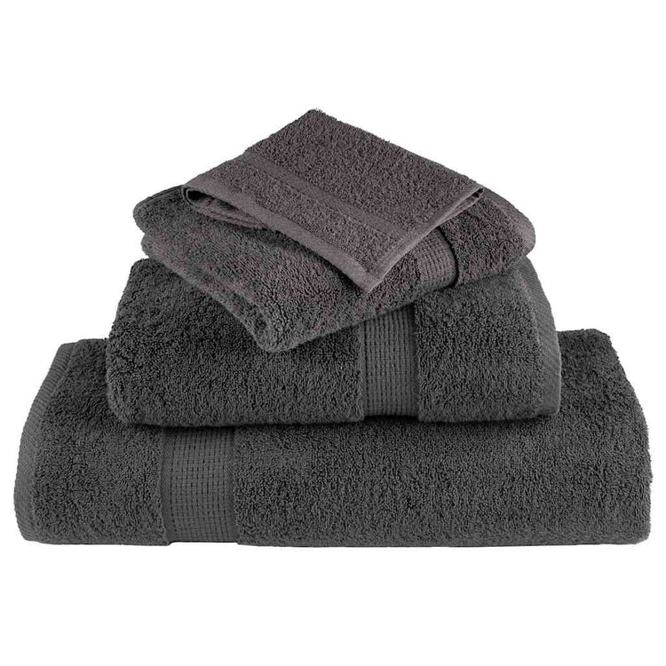 Vidaxxl Gästehandtuch einfarbig anthrazit 550 g/qm