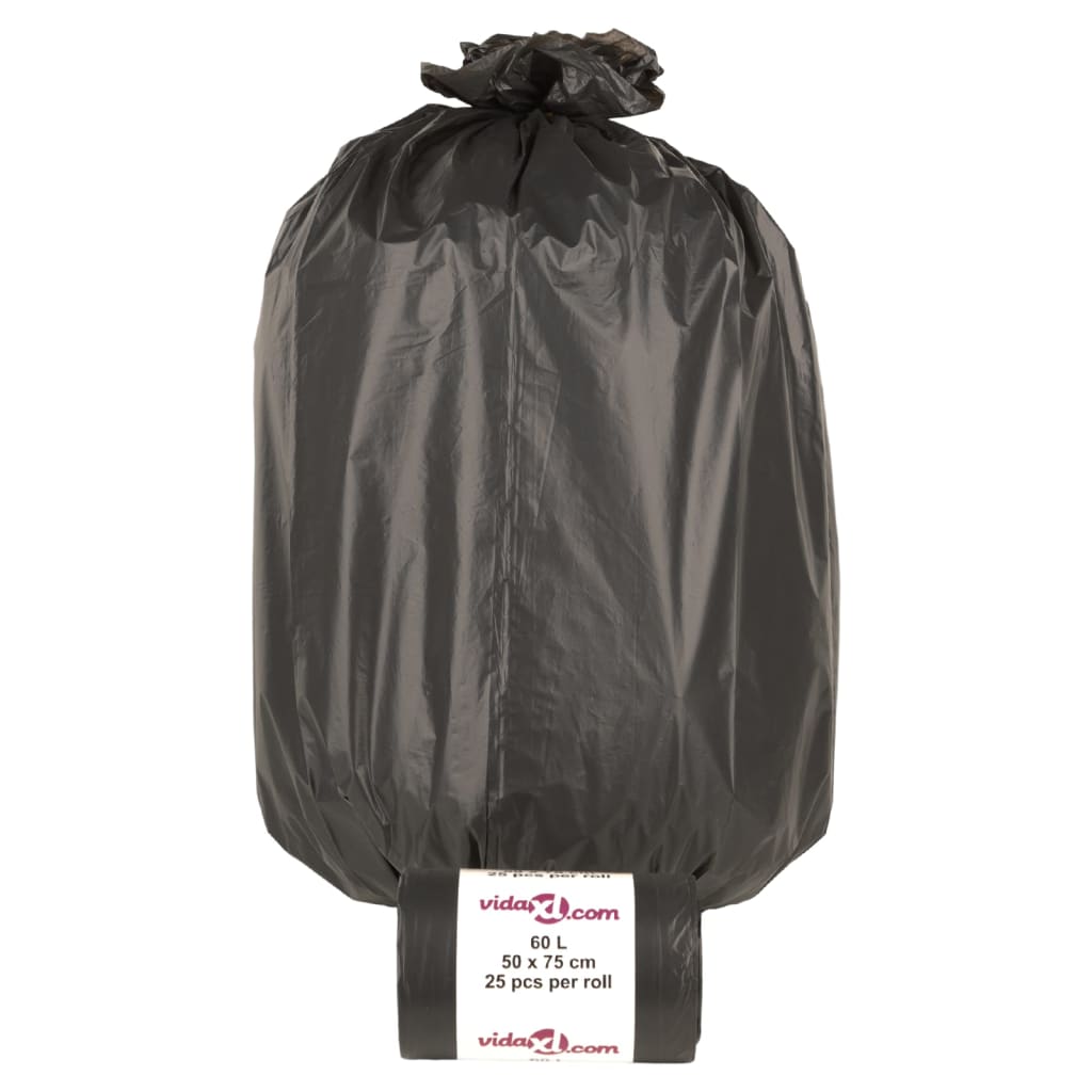 Vidaxl Müllsäcke 250 St 60 l Schwarz