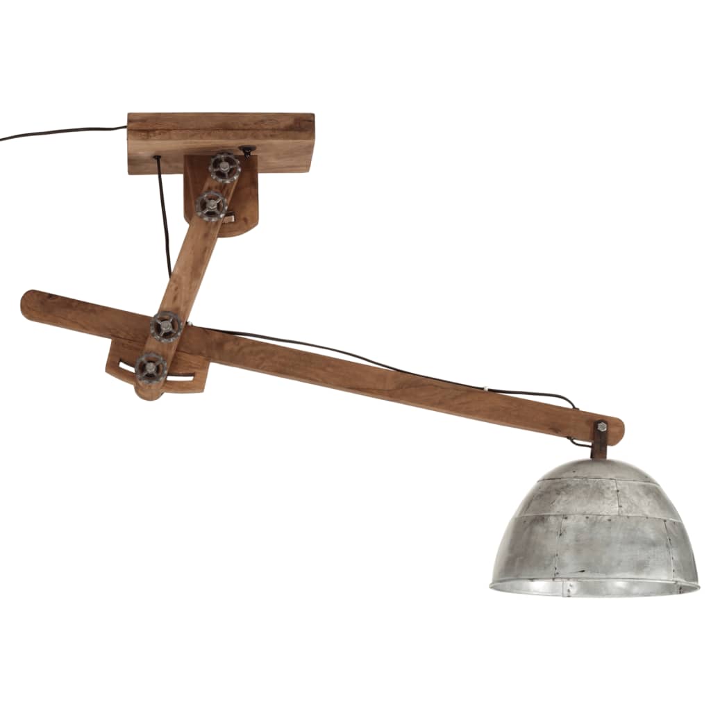 VIDAXL-Deckenlampe 25 W E27 105x30x65-108 cm Vintage Silberfarbe