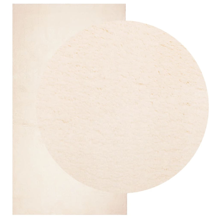 Vidaxl Teppich Huarte Low -Molzen Weichwaschbar 80x150 cm Beige